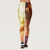 Leggings Paradis de plage tropicale : Paysage serein. (Dos)