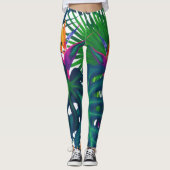 Leggings Paradis Feuille de la jungle tropicale (Devant)