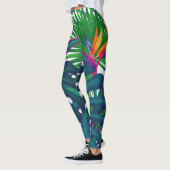 Leggings Paradis Feuille de la jungle tropicale (Gauche)