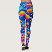 Leggings Paradis sous-marin vibrant découvert (Dos)