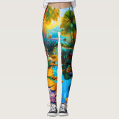 Leggings Paradis tropical (Devant)