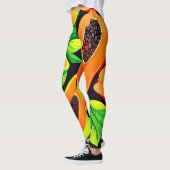 Leggings Paradis tropical de la papaye (Gauche)
