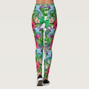 Leggings Paradis tropical Hummingbirds CBDOilPrincess Leg
