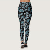 Leggings Paramecia Paisley Biology Science Protozoa Noir (Dos)