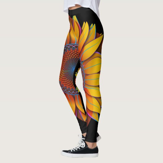 Leggings Parce que...Tournesols "Fleur Trippy" Flip Flops (Gauche)