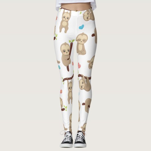 Leggings Paresse somnolente mignonne (Devant)
