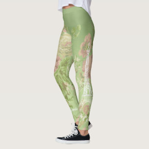 Leggings Paris, je t'aime Vintage Floral Tour Eiffel