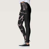 Leggings Paris rose et noir la vie continue thème Paris  (Gauche)