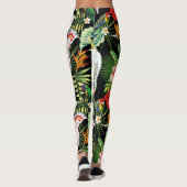 Leggings Parrot et Macaw avec Motif Plante tropical (Dos)