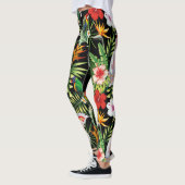 Leggings Parrot et Macaw avec Motif Plante tropical (Gauche)