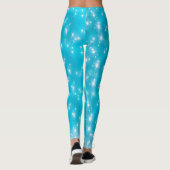 Leggings Parties scintillant Aqua Blue Sparkle Faux (Dos)