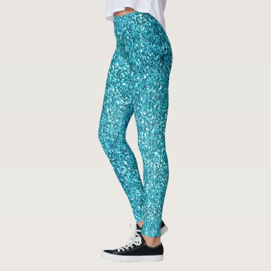 Leggings Parties scintillant Aqua Glitz (Gauche)