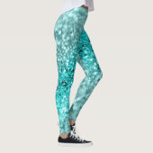 Leggings Parties scintillant Aqua Ocean Bokeh #1 (Parties s (Droite)
