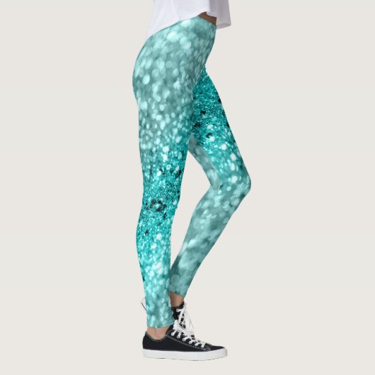 Leggings Parties scintillant Aqua Ocean Bokeh #1 (Parties s (Droite)