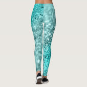 Leggings Parties scintillant Aqua Ocean Bokeh #1 (Parties s (Dos)