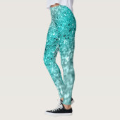 Leggings Parties scintillant Aqua Ocean Bokeh #1 (Parties s (Gauche)
