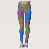Leggings parties scintillant arc en ciel (Devant)