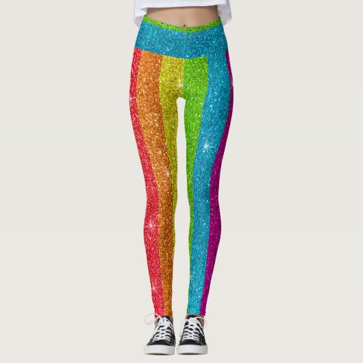 Leggings Parties scintillant Arc-en-ciel drapeau mariage Ga (Devant)