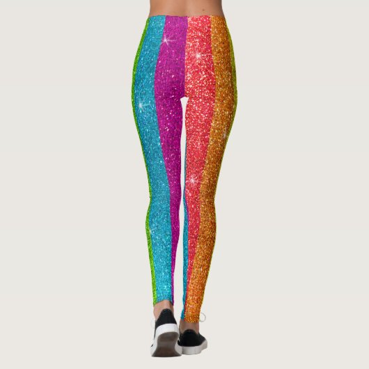 Leggings Parties scintillant Arc-en-ciel drapeau mariage Ga (Dos)