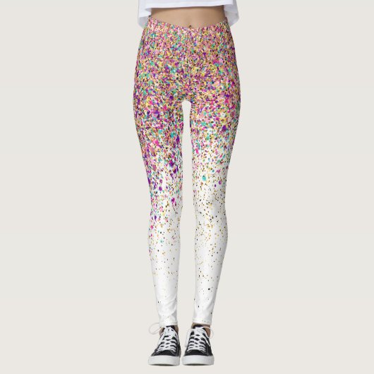 Leggings Parties scintillant Arc-en-ciel moderne étincelles (Devant)