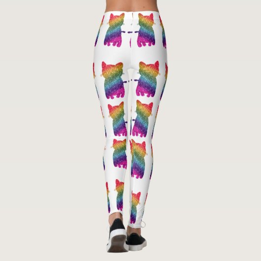 Leggings Parties scintillant arc-en-ciel Motif (Dos)