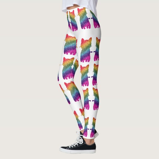 Leggings Parties scintillant arc-en-ciel Motif (Gauche)