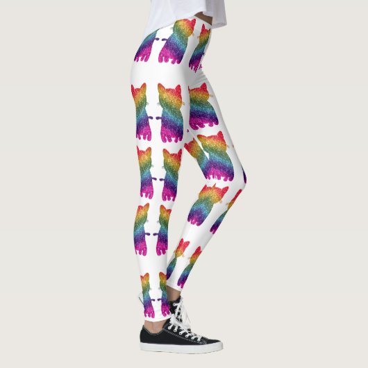 Leggings Parties scintillant arc-en-ciel Motif (Droite)