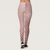 Leggings Parties scintillant Argent Petits Coeurs Rose Or V (Dos)