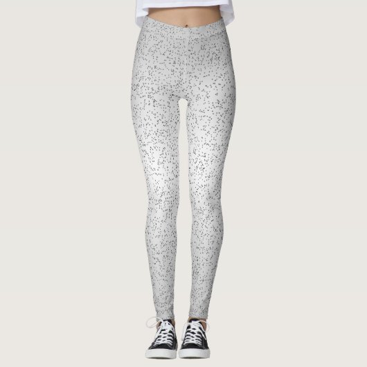 Leggings Parties scintillant argentée (Devant)