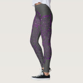 Leggings Parties scintillant aux framboises foncées Mandala (Gauche)