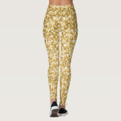 Leggings Parties scintillant Blanche Et Or Moderne (Dos)