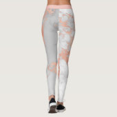 Leggings Parties scintillant Blanche Luxe Marbre rose blanc (Dos)