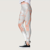Leggings Parties scintillant Blanche Luxe Marbre rose blanc (Gauche)