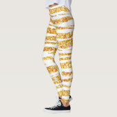 Leggings Parties scintillant blanche or Boho Populaire Tige (Gauche)