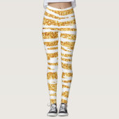 Leggings Parties scintillant blanche or Boho Populaire Tige (Devant)
