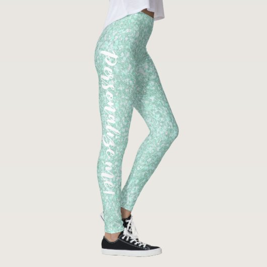 Leggings Parties scintillant bleu cristallisé doux Aqua TEX (Droite)