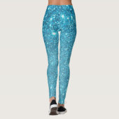 Leggings Parties scintillant bleu moderne éclaboussures Nom (Dos)