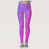 Leggings Parties scintillant bleu violet Ombre Sparkly Mode (Devant)