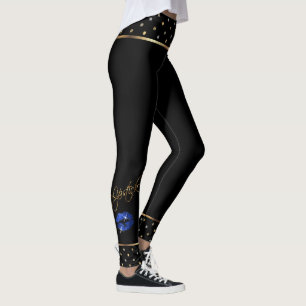 Leggings Parties scintillant Bleue Lèvres Lipstick