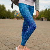Leggings Parties scintillant bleue moderne jambes étincelan