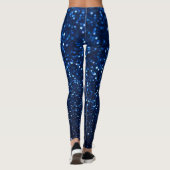 Leggings Parties scintillant bleue Texture Festive Étincell (Dos)