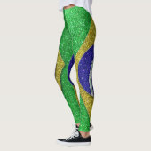 Leggings Parties scintillant Brésil Drapeau brésilien Mode  (Gauche)