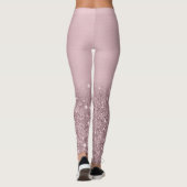 Leggings Parties scintillant brillant or rose (Dos)