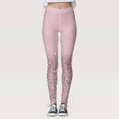 Leggings Parties scintillant brillant or rose (Devant)