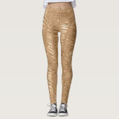 Leggings Parties scintillant brillante d'or Sparkle Zebra P (Devant)