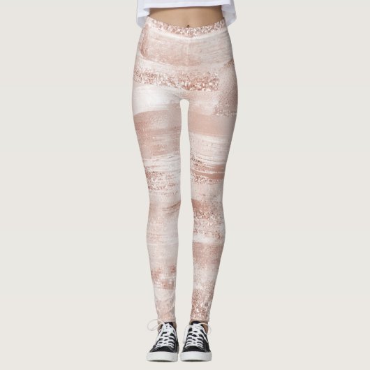 Leggings Parties scintillant brillante rose (Devant)