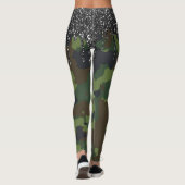 Leggings Parties scintillant  Camouflage Camo Motif Militai (Dos)