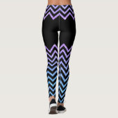 Leggings Parties scintillant Chevron noir et coloré Texture (Dos)