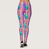 Leggings Parties scintillant colorée Disco Faux (Dos)