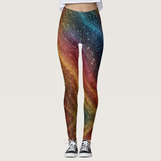 Leggings Parties scintillant Cosmologique d'irruption arc-e (Devant)
